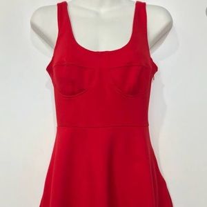 Red skater dress